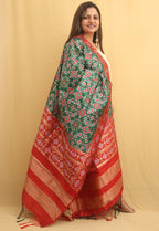 Green Patola Silk Dupatta - Luxurion World