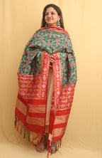 Green Patola Silk Dupatta - Luxurion World