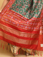 Green Patola Silk Dupatta - Luxurion World