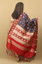 Timeless Blue Patola Silk Dupatta: Stunning Fashion Accessory - Luxurion World