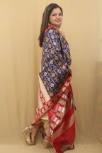 Timeless Blue Patola Silk Dupatta: Stunning Fashion Accessory - Luxurion World