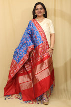 Exquisite Blue Patola Silk Dupatta - Timeless Elegance - Luxurion World