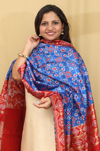 Exquisite Blue Patola Silk Dupatta - Timeless Elegance - Luxurion World