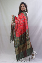 Elegant Red Patola Silk Dupatta - Luxurion World
