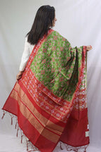 Green Patola Silk Dupatta - Luxurion World