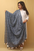Blue Tie And Dye Cotton Dupatta - Luxurion World