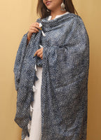 Blue Tie And Dye Cotton Dupatta - Luxurion World