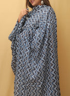 Blue Tie And Dye Cotton Dupatta - Luxurion World