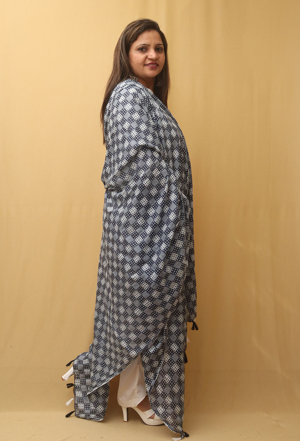 Blue Tie And Dye Cotton Dupatta - Luxurion World