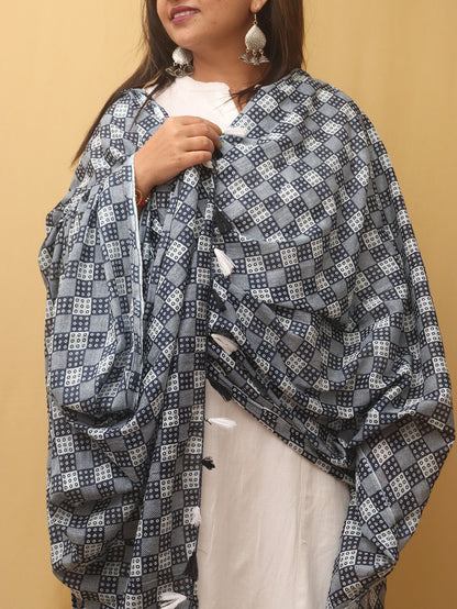 Blue Tie And Dye Cotton Dupatta - Luxurion World