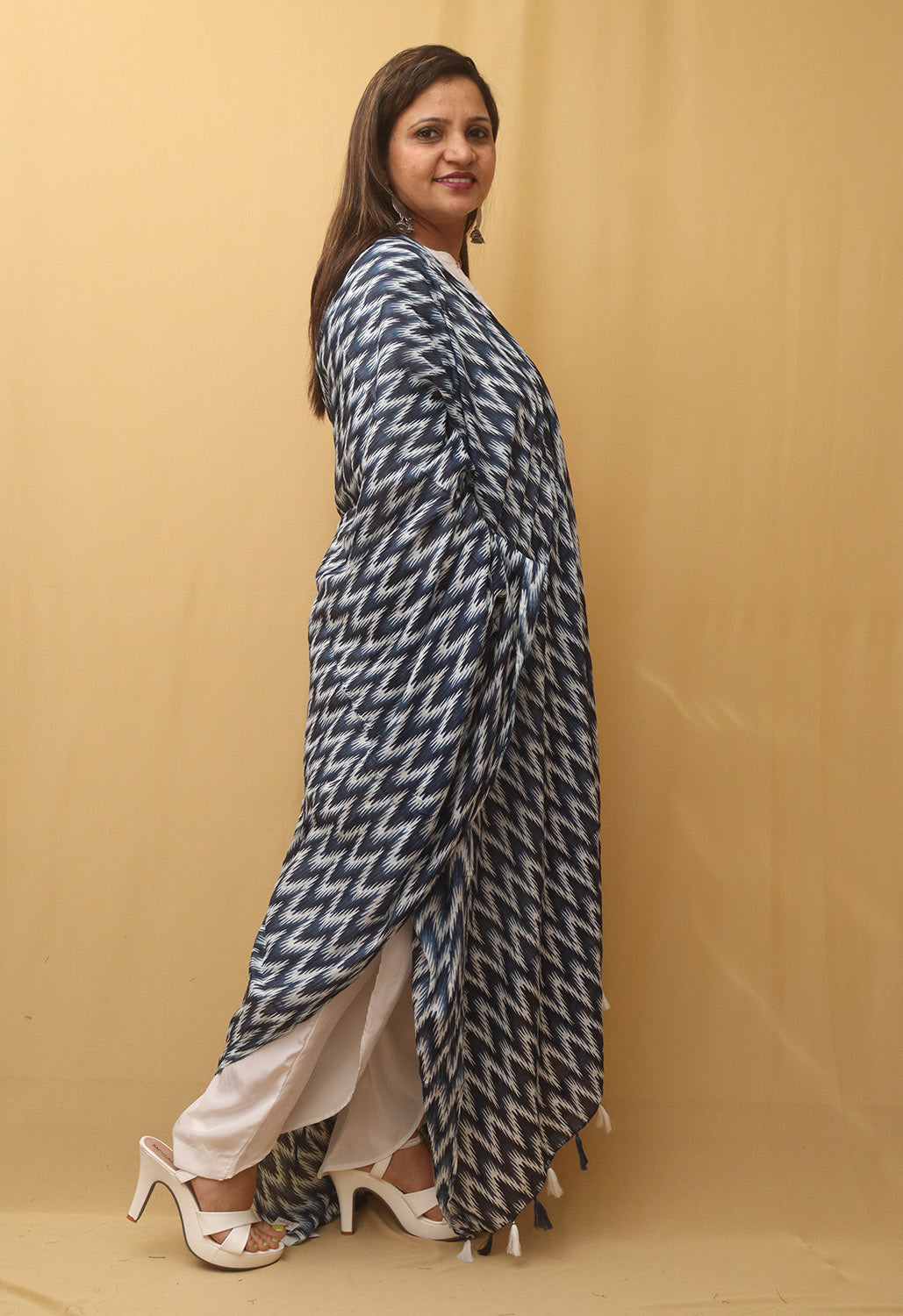 Blue Tie And Dye Cotton Dupatta - Luxurion World