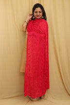 Stylish Pink Embroidered Georgette Dupatta - Luxurion World
