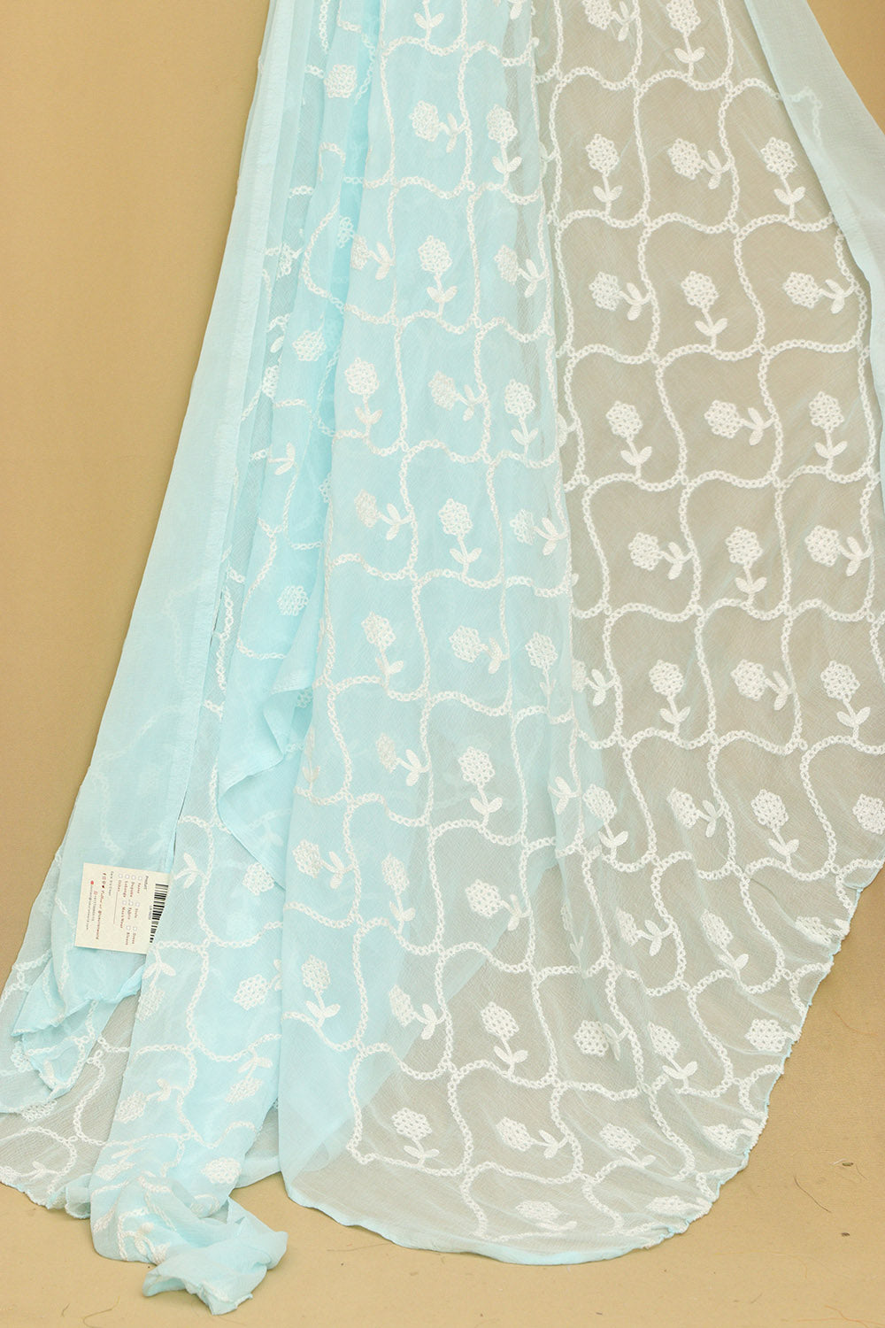 Stylish Blue Georgette Dupatta with Embroidery - Luxurion World