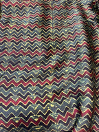 Multicolor Block Printed Ajrakh Modal Silk Fabric ( 2.5 Mtr ) - Luxurion World