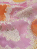 Vibrant Multicolor Banarasi Organza Fabric - 1 Mtr Length - Luxurion World