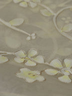 Pastel Banarasi Kora Silk: Embroidered Brush Dyed Fabric (1.5M) - Luxurion World