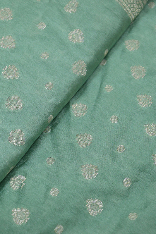 Shop Green's Banarasi Chanderi Silk Fabric: Eco-Friendly Choice for Sustainable Fashion (1.5 Mtr)