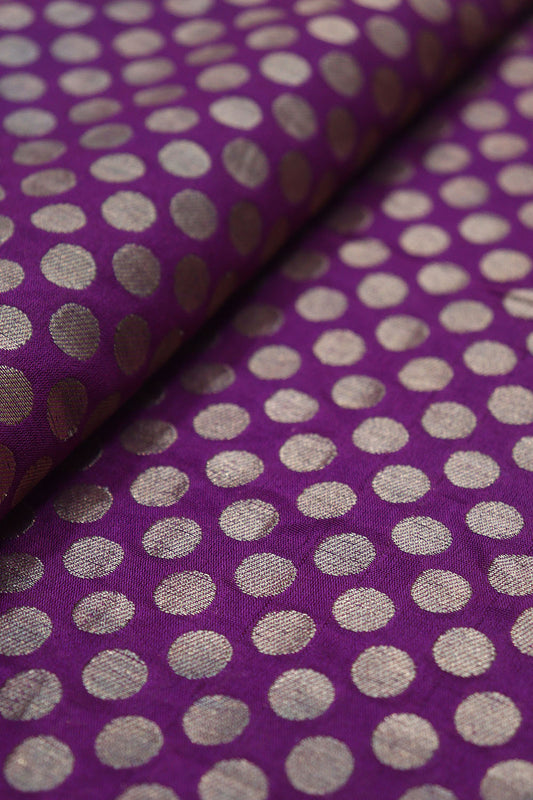 Stunning Banarasi Silk Fabric with Booti Design - 2.5 Mtr