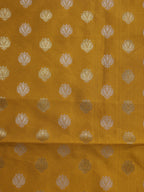 Stunning Mustard Banarasi Silk Fabric with Booti Design (2.5 Mtr) - Luxurion World