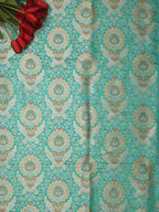 Exquisite Blue Banarasi Kimkhwab Silk Meenakari Fabric - 0.25 Mtr - Luxurion World