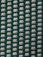 Green Banarasi Silk Elephant Design Sona Roopa Fabric ( 1 Mtr ) - Luxurion World