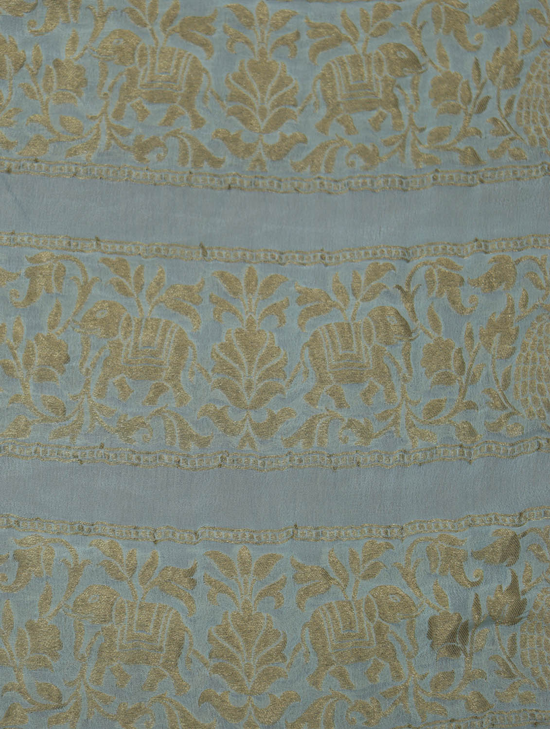 Exquisite Blue Banarasi Georgette Fabric - 1 Mtr Length - Luxurion World