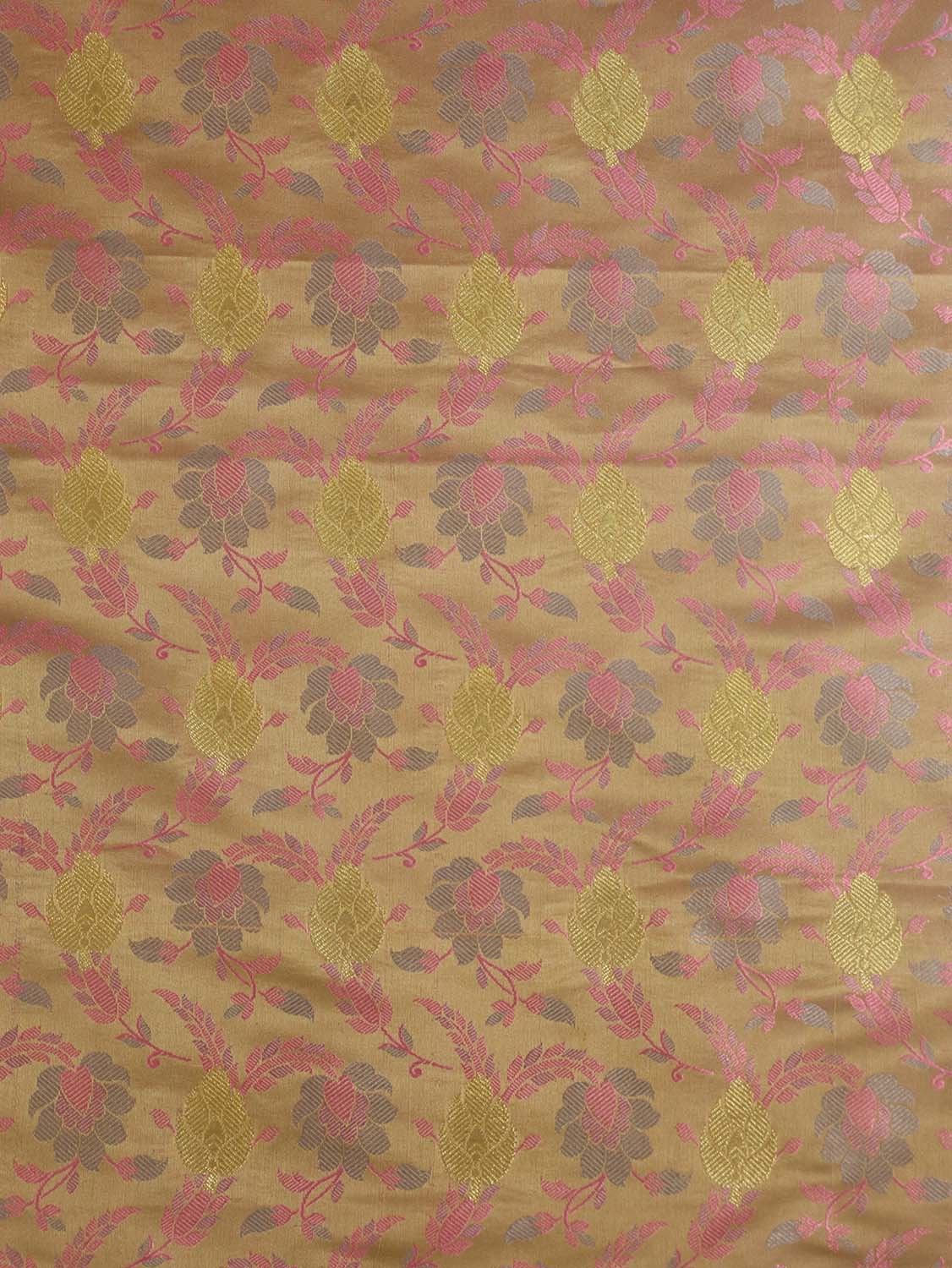 Multicolor Handloom Banarasi Silk Fabric (0.5 Mtr) - Luxurion World