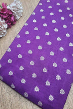 Exquisite Purple Banarasi Booti Design Silk Fabric - Luxurious Elegance ( 2.5 Mtr ) - Luxurion World