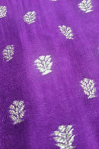 Exquisite Purple Banarasi Booti Design Silk Fabric - Luxurious Elegance ( 2.5 Mtr ) - Luxurion World