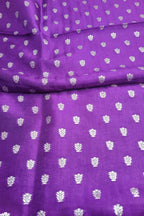 Exquisite Purple Banarasi Booti Design Silk Fabric - Luxurious Elegance ( 2.5 Mtr ) - Luxurion World