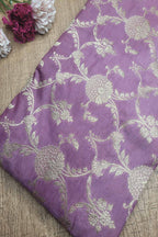 Exquisite Purple Banarasi Silk Fabric - Luxurious Elegance ( 1 Mtr ) - Luxurion World