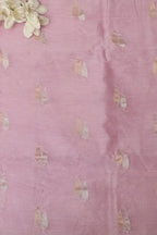 Pretty in Pink: Banarasi Chanderi Silk Fabric ( 1 Mtr ) - Luxurion World
