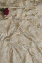 Dyeable Banarasi Handloom Pure Silk Fabric ( 1 Mtr ) - Luxurion World
