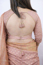 Pastel Banarasi Silk Small Booti Design Blouse - Luxurion World