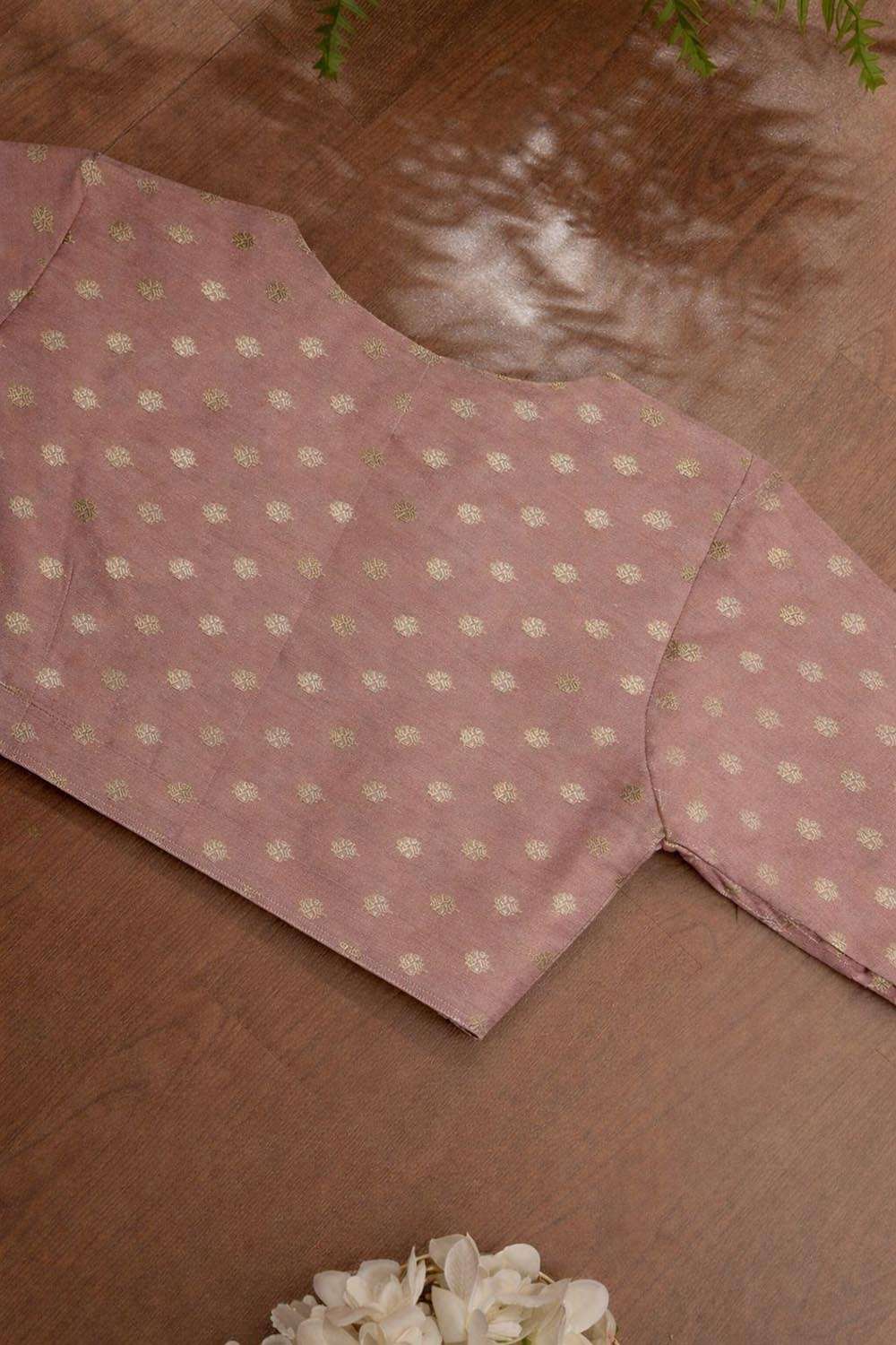 Pastel Purple Banarasi Silk Small Booti Design Blouse - Luxurion World