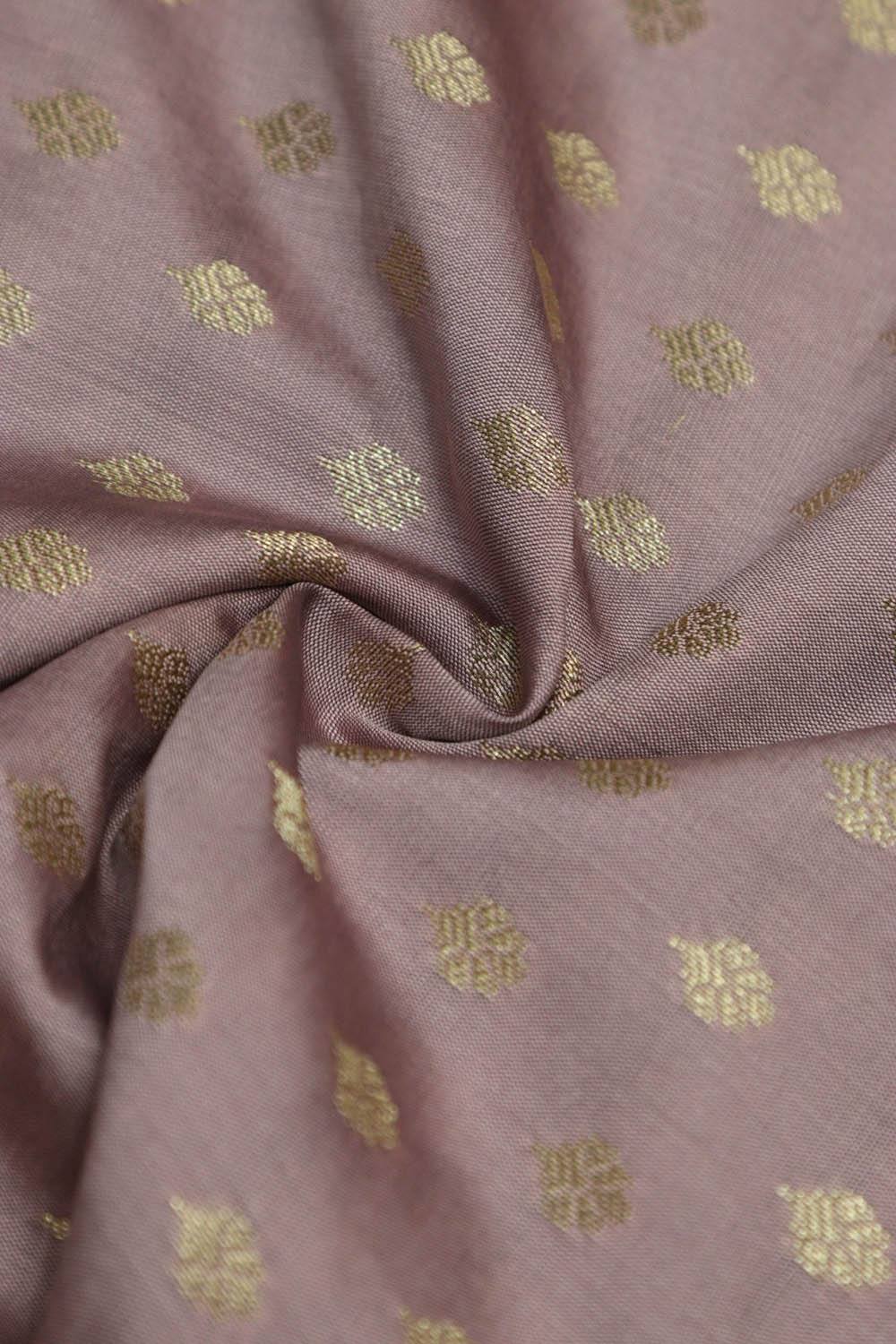 Pastel Purple Banarasi Silk Small Booti Design Fabric ( 1 Mtr ) - Luxurion World