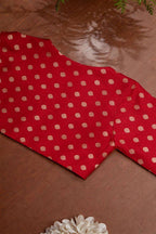 Elegant Red Banarasi Silk Small Booti Design Blouse - Luxurion World