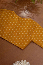 Stylish Mustard Yellow Banarasi Silk Small Booti Design Blouse - Luxurion World