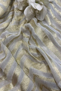 Dyeable Banarasi Georgette Flower Design Fabric  - Luxurion World