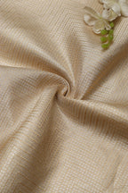 Dyeable Handloom Banarasi Pure Moonga Tissue Silk Fabric ( 1 Mtr ) - Luxurion World