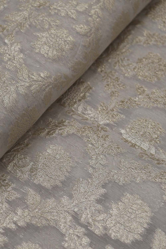 Dyeable Banarasi Chanderi Silk Fabric - 1 Mtr