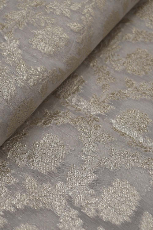 Dyeable Banarasi Chanderi Silk Fabric - 1 Mtr - Luxurion World