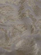 Dyeable Banarasi Chanderi Silk Fabric - 1 Mtr - Luxurion World