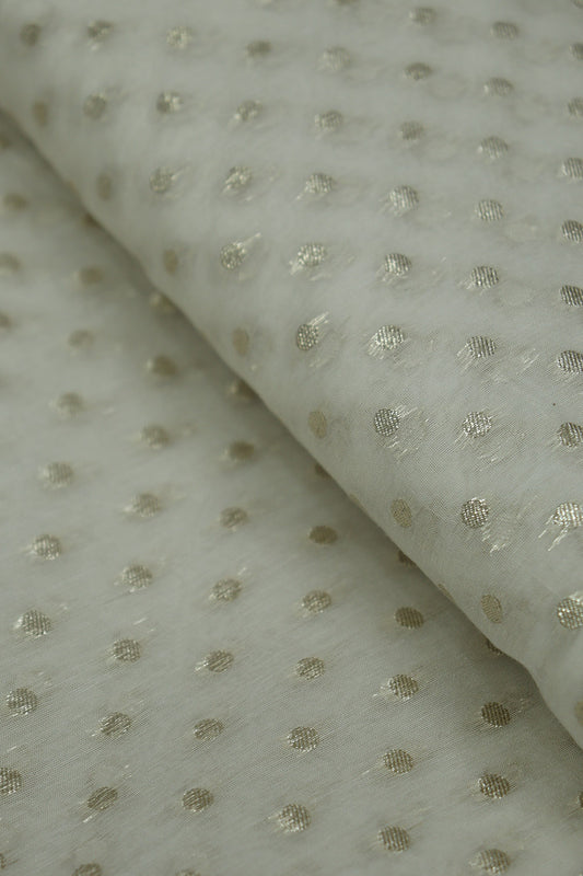 Dyeable Banarasi Chanderi Silk Fabric ( 1 Mtr ) - Luxurion World