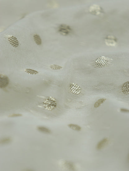 Dyeable Banarasi Chanderi Silk Fabric ( 1 Mtr ) - Luxurion World