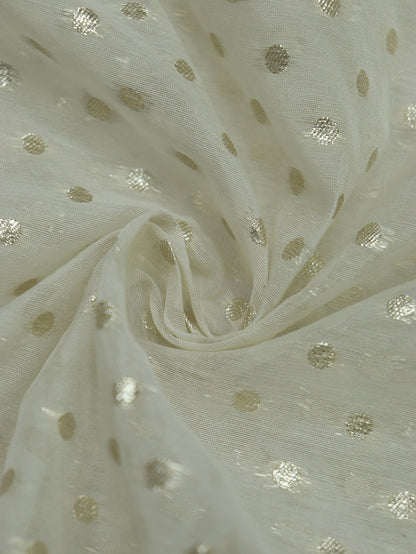 Dyeable Banarasi Chanderi Silk Fabric ( 1 Mtr ) - Luxurion World
