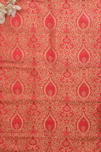 Exquisite Pink Banarasi Kimkhwab Silk Fabric - 1 Mtr Length - Luxurion World
