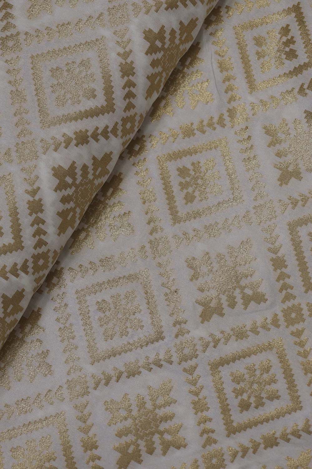 Dazzling Dyeable Banarasi Silk Fabric - 1 Mtr