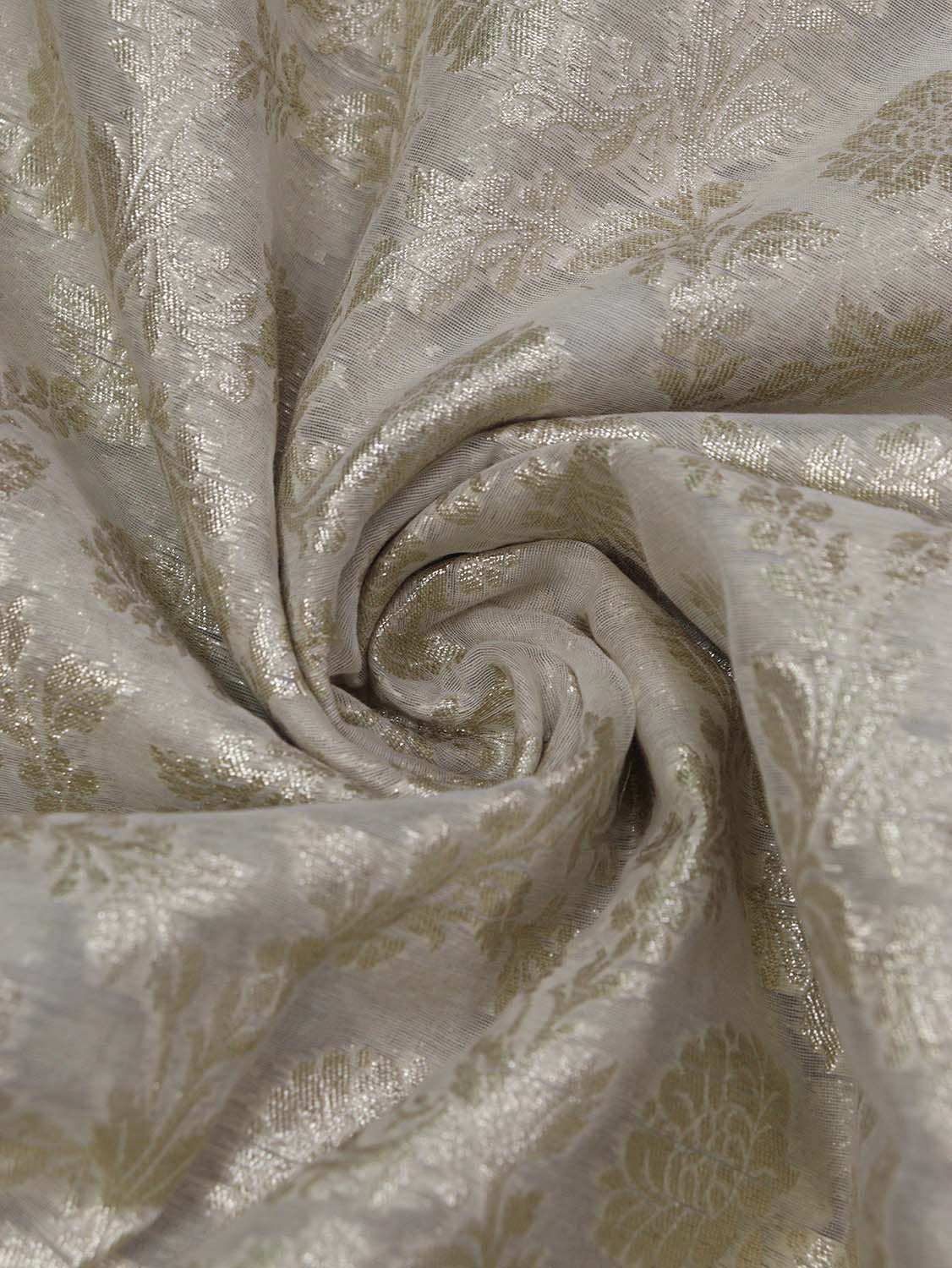 Dyeable Banarasi Chanderi Silk Fabric - 1 Mtr: Create Your Own Unique Style! - Luxurion World