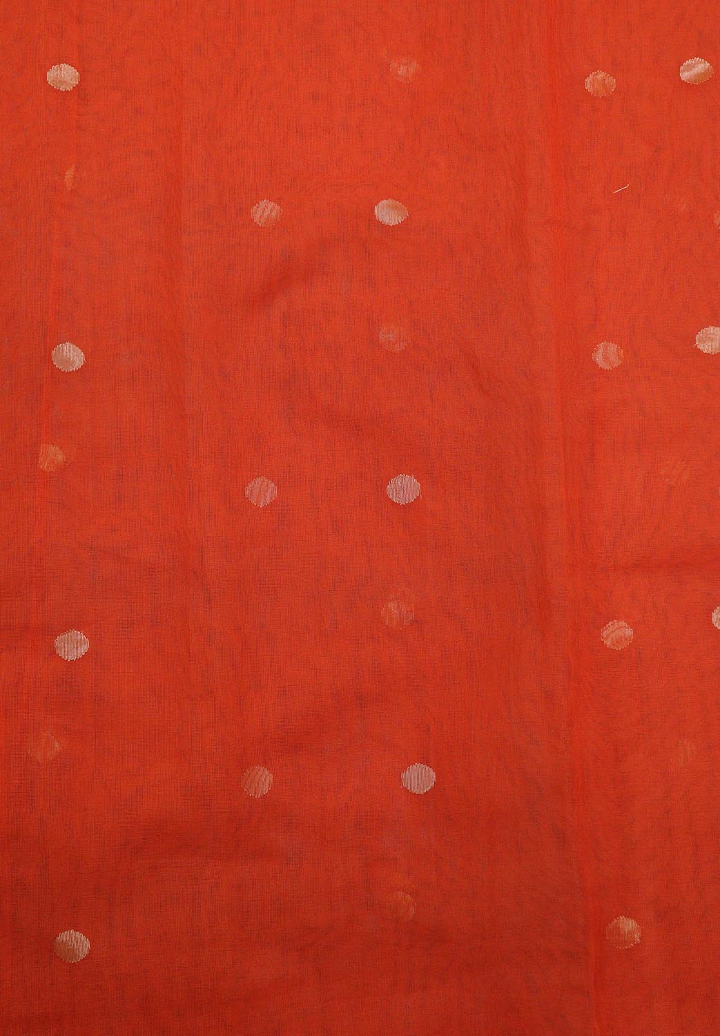 Stunning Orange Banarasi Net Fabric with Intricate Booti Design (1 Mtr) - Luxurion World